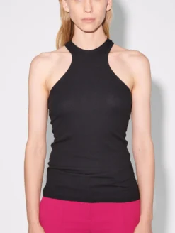 Débardeur à Encolure Américaine En Jersey De Coton -barbarabui Soldes Magasin B1473JMM 10 additional 1