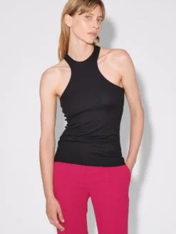 Débardeur à Encolure Américaine En Jersey De Coton