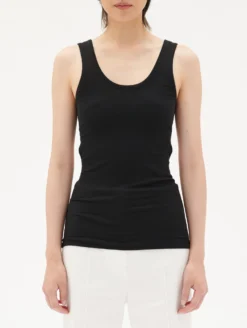 Débardeur Dos Nu En Jersey à Côtes Noir -barbarabui Soldes Magasin B1475JMM 10 additional 3