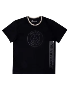 Tee-shirt Noir Sérigraphié Barbara Bui X PSG -barbarabui Soldes Magasin BBUI TSHIRT FACEcopie