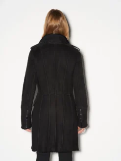 Manteau Double Boutonnage En Peau Lainée Noir -barbarabui Soldes Magasin C1184WUX 10 image 5 dcf51a75 1d43 47d8 8bec b2b898cd1190