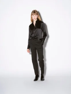 Pantalon De Costume Roxy Gabardine De Laine Noir