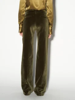 Pantalon Coupe Flare En Velours Olive -barbarabui Soldes Magasin C1617SHK 27 image 5 28c102d1 1125 416c a0ab 9a53edcdedac