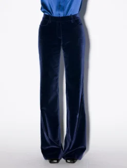 Pantalon Coupe Flare En Velours Bleu Encre -barbarabui Soldes Magasin C1617SHK 451 additional image 774af63e ae98 42f3 8802 6d44a01b4f65