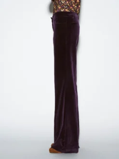 Pantalon Coupe Flare En Velours Prune 9 Pantalon Coupe Flare En Velours Prune -barbarabui Soldes Magasin C1617SHK 56 image 4 e201717d 4745 4da3 ae79 1c4d4ec0811f