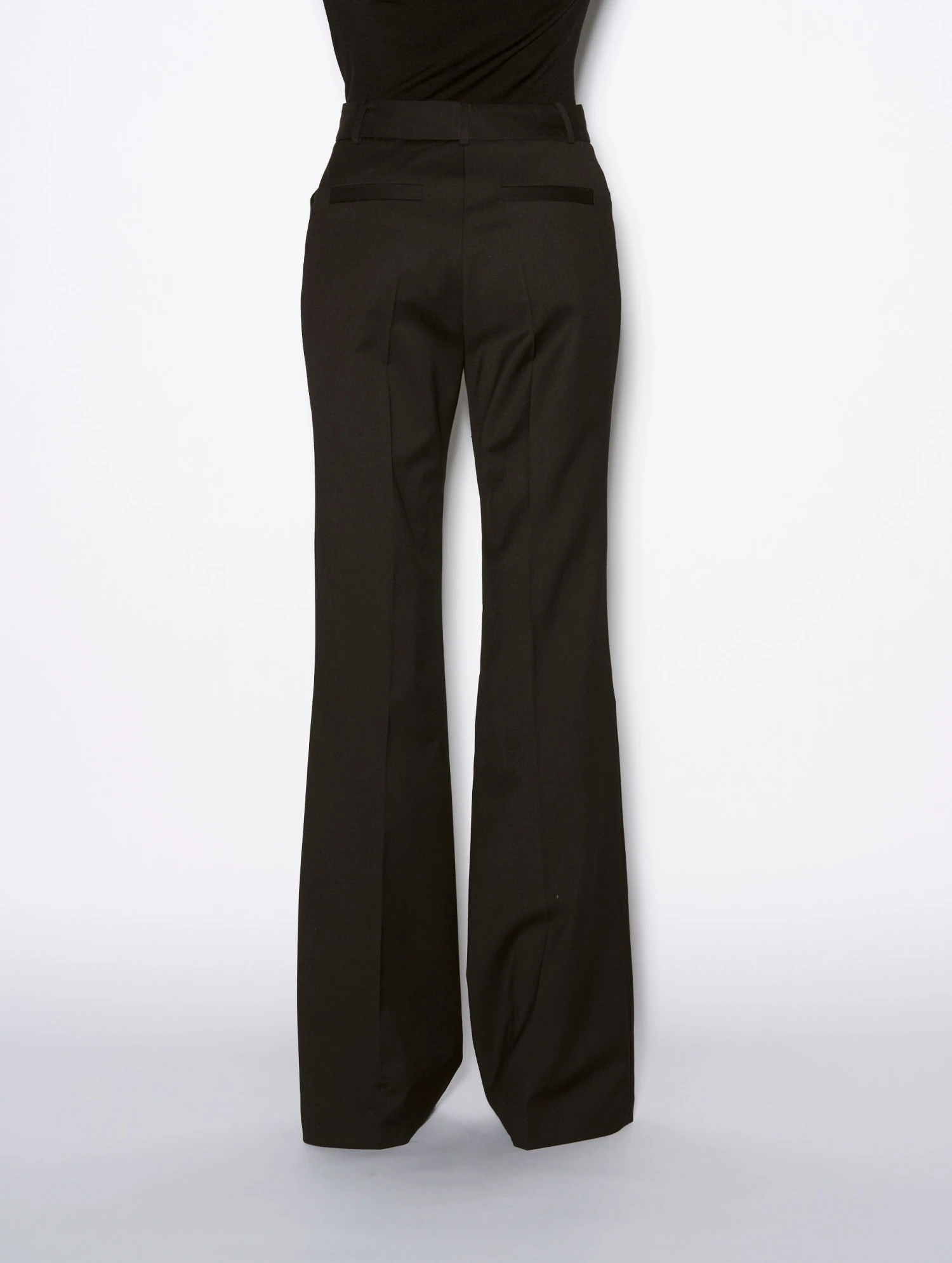 Pantalon Coupe Flare En Gabardine De Laine Noir 5 Pantalon Coupe Flare En Gabardine De Laine Noir – Image 5