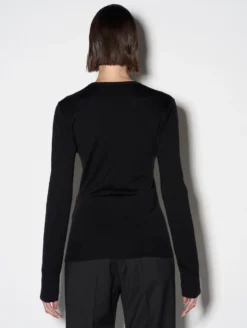 Pull Col V Bijou Piercing En Maille Mérinos Noir -barbarabui Soldes Magasin C4105SXP 10 image 3 91e0b3ca 04e0 46a2 abff 8b005ab01fe1