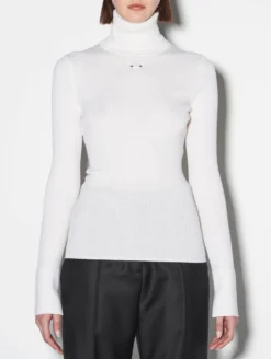 Pull à Col Roulé Piercing En Maille Mérinos Ivoire -barbarabui Soldes Magasin C4206MXH 11 additional image cb0e85d5 1df8 4365 ab3b 2d8e579420c0