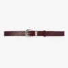 Ceinture Fine En Lézard Bordeaux