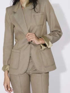 Veste De Costume En Denim Lavé Tilleul -barbarabui Soldes Magasin D1203BLF 27 image 4 e61b9b61 8eec 42c6 97aa c5b1e16e7b6a