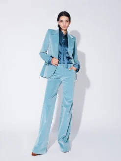 Veste De Costume En Velours Lisse Bleu Jean -barbarabui Soldes Magasin D1204SHK 05 image 3 cf54464a bb34 4156 8735 bdf6ab96cc6f