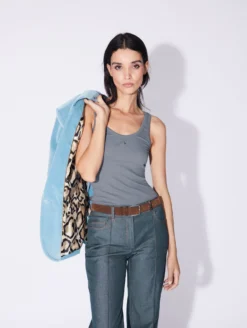 Veste De Costume En Velours Lisse Bleu Jean -barbarabui Soldes Magasin D1204SHK 05 image 4 aff6d0bb f2a6 4ca8 ba33 2ce1ebf21af2