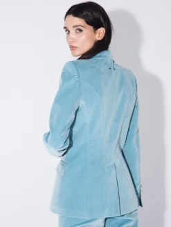 Veste De Costume En Velours Lisse Bleu Jean -barbarabui Soldes Magasin D1204SHK 05 image 5 ddd7d288 3556 4ec0 9b6c 29fe47440149