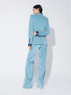 Veste De Costume En Velours Lisse Bleu Jean -barbarabui Soldes Magasin D1204SHK 05 image 6 47c7fa9b 662d 43ab 8f4c 4bfbff0a07de