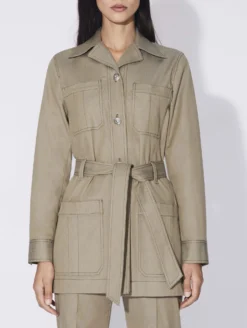 Veste Saharienne En Denim Lavé Tilleul -barbarabui Soldes Magasin D1231BLF 27 additional image fc53d8d2 0d0c 4684 aab4 4c5e42012183