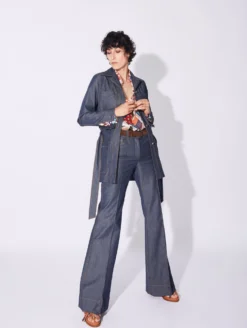 Veste Saharienne En Denim Lavé Bleue -barbarabui Soldes Magasin D1231BLF 40 image 3 83926cce 5938 409c 85c4 0436ba50b035