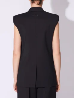 Veste Sans Manches Gabardine Laine Stretch Noire -barbarabui Soldes Magasin D1240AEG 10 image 4 88d615a7 41c3 4a25 9061 1516eec78363