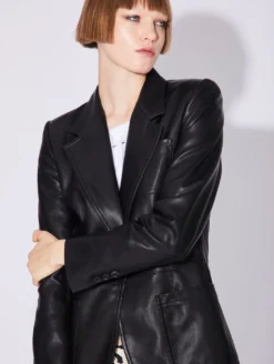 Veste En Cuir D'agneau Plongé Noir -barbarabui Soldes Magasin D1280KUL 10 image 2 e2e2455f d168 42e7 9f74 dd08687e1bb1