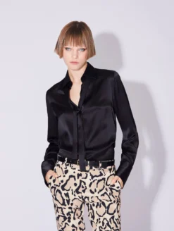 Chemise En Satin De Soie Lavallière Noire -barbarabui Soldes Magasin D1402HCA 10 image 3 0bda8255 3174 4841 a0d2 9c28298f5b28