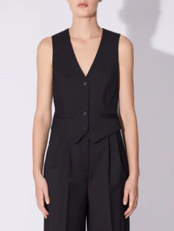 Gilet De Costume En Gabardine Laine Stretch Noir 7 Gilet De Costume En Gabardine Laine Stretch Noir -barbarabui Soldes Magasin D1422AEG 10 additional image cb4746e6 d04b 4cc2 b198 3918655e2ade