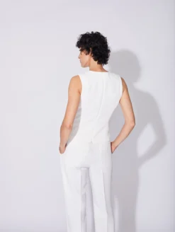 Top Sans Manches En Crêpe Blanc à Boucle Bijou -barbarabui Soldes Magasin D1424EEA 11 image 3 5bde44f8 7998 42c3 833c db2f5c464c47