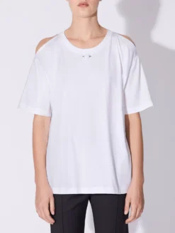 Tee-shirt à Découpes En Jersey De Coton Blanc -barbarabui Soldes Magasin D1460ZMA 01 additional image 5a90bc44 3665 47ed b9f2 fa496a720765