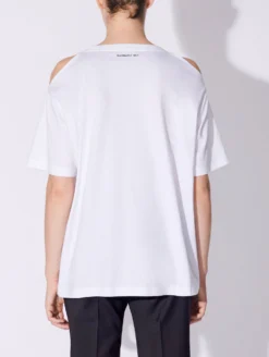 Tee-shirt à Découpes En Jersey De Coton Blanc -barbarabui Soldes Magasin D1460ZMA 01 image 4 7c3c8ca4 29ce 42f7 b027 9e8e9cbe6422