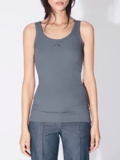 Débardeur Col Rond En Jersey à Côtes Bleu -barbarabui Soldes Magasin D1471JMM 25 additional image 8aecf1bd ba0d 489e 825d 546ee173491b