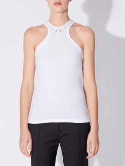 Débardeur Encolure Américaine Jersey à Côtes Blanc -barbarabui Soldes Magasin D1474JMM 01 additional image 2db8c86b 1d83 4580 a4ab 444f61bb391b