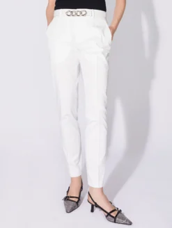 Pantalon Roxy En Satin De Coton Stretch Blanc -barbarabui Soldes Magasin D1612DLA 11 additional image