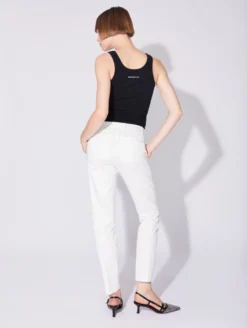Pantalon Roxy En Satin De Coton Stretch Blanc -barbarabui Soldes Magasin D1612DLA 11 image 3