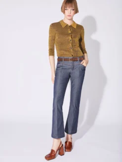 Pantalon Trompette 7/8 En Denim Lavé Bleu -barbarabui Soldes Magasin D1619BLF 40 image 3 cf71e501 7116 4372 916a 051f807dc7d0