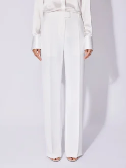 Pantalon Coupe Flare Taille Haute En Crêpe Blanc -barbarabui Soldes Magasin D1626EEA 11 additional image eaff8d13 7e7b 48b8 967e 60b505642e4b