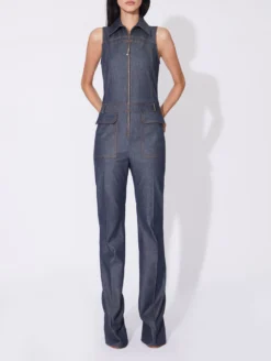 Combinaison Pantalon En Denim Lavé Bleue -barbarabui Soldes Magasin D1650BLF 40 additional image d067be22 1410 4b0f 9914 fee15299cde5