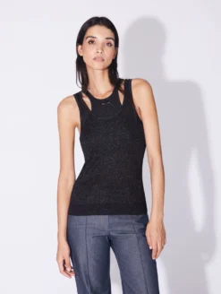 Pull Débardeur 2-en-1 En Maille Noir -barbarabui Soldes Magasin D4212DXJ 10 image 4 927bb504 788d 4406 8ad9 231a6a28a372