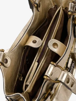 Sac "BB Re-edition" En Cuir Or -barbarabui Soldes Magasin D6720MRLD 75 image 4