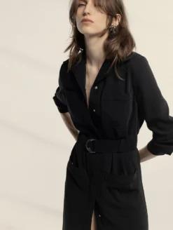 Robe-manteau En Crêpe Fluide Noire -barbarabui Soldes Magasin Def BBUI Avril2411295copie