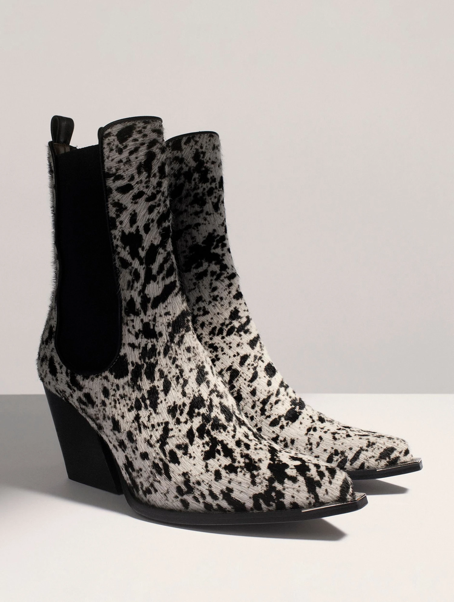 Boots élastiqués En Cuir Façon Poulain Imprimé 6 Boots élastiqués En Cuir Façon Poulain Imprimé – Image 6