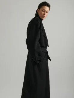 Manteau Ceinturé En Laine Double Face Noir -barbarabui Soldes Magasin E1100CAS 10 5 f5198930 265b 4e6b 9785 179b18a88536