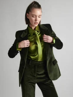 Veste Cintrée En Velours Vert -barbarabui Soldes Magasin E1204EHK 47 3 4c4bcdc5 6784 415d 88dc 70635c365220