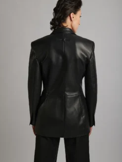 Veste De Costume En Cuir Plongé Noir -barbarabui Soldes Magasin E1280KUL 10 3 ad0a3cd4 aab4 43cd b0e1 51054a474d2f