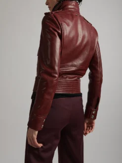 Blouson Pilote En Cuir Plongé Bordeaux -barbarabui Soldes Magasin E1284EUI 53 5 ea24bd55 2421 4340 9baa 79d6941f4a71