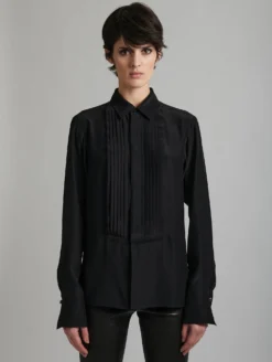 Chemise à Plastron En Crêpe De Soie Noire -barbarabui Soldes Magasin E1405HCB 10 additional b56ed2bd d3f7 4bf3 9533 1faec9a9d955