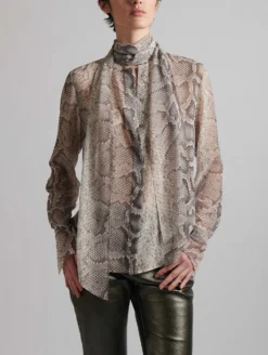 Chemise à Lavallière En Georgette Imprimé Python -barbarabui Soldes Magasin E1406ERN 1159 2 808afd81 9f4b 4dfd 82af 87e570aa631c