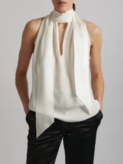Top Lavallière Sans Manches En Crêpe Soie Ivoire -barbarabui Soldes Magasin E1415HCB 11 additional cecfb40a 655d 4022 93c9 0fcf79374df1