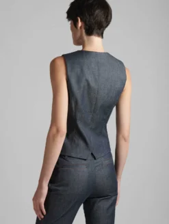 Gilet De Costume En Denim Lavé -barbarabui Soldes Magasin E1421BLF 40 2 822a7460 74de 4536 8279 31979e19166a