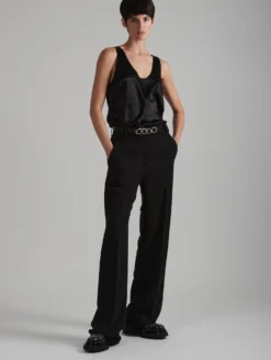 Débardeur En Satin De Soie Noir -barbarabui Soldes Magasin E1432HCA 10 3