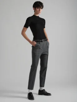 Pantalon Roxy En Gabardine De Laine Gris