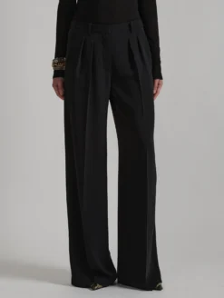 Pantalon Large En Crêpe Fluide Noir -barbarabui Soldes Magasin E1632XEF 10 additional