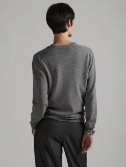 Pull Col V échancré En Maille Mérinos Gris -barbarabui Soldes Magasin E4207MXH 19 4 a7ea2a3b 78a1 45cc 951d 497599d058a4